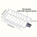 Organizador de esponjas para grifo de cocina, jabonera y porta cepillos de acero inoxidable, ideal para baño o cocina