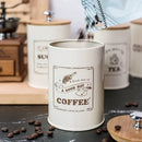 3 piezas/conjunto Cubiertas de frasco de mostrador de cocina, Cubiertas de frasco de cocina retro metálicas, Tres conjuntos, Cubiertas de frasco de café azúcar té, Frascos de almacenamiento de alimentos con tapas de bambú, Decoración de cocina de granja