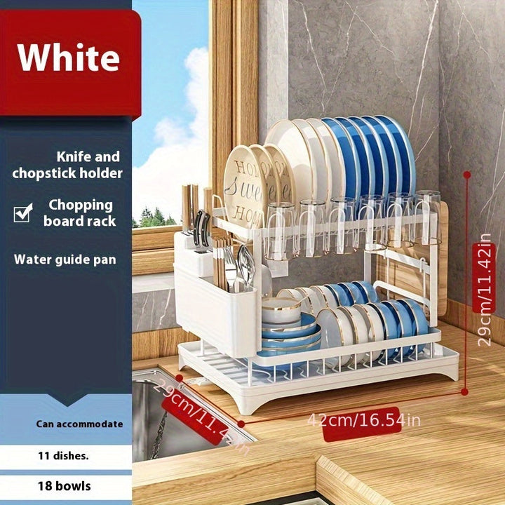 Soporte Multifuncional para Tazones y Palillos de Acero Inoxidable 304, Estilo Minimalista Moderno, Gran Capacidad, Almacenamiento Inteligente de Utensilios