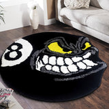 Alfombra decorativa de primavera y verano, 1 pieza, estilo monstruo de billar negro, suave, antideslizante, práctica, lavable a máquina, para interior, habitación, sofá, decoración del hogar, regalo ideal para amantes del billar