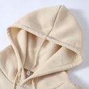 Essnce sudadera con capucha informal con cordon y estampa de letras, talla grande, para otono/invierno