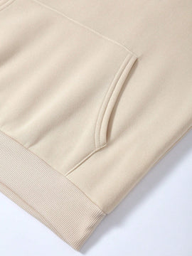 Essnce sudadera con capucha informal con cordon y estampa de letras, talla grande, para otono/invierno