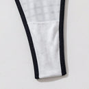 Conjunto De Lenceria De Tanga De Encaje Y Diseno De Cuadros Para Mujeres