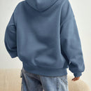 Ezwear sudadera informal con capucha y bolsillo con estampado de letras, para otono/invierno