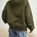 Ezwear sudadera informal con capucha y bolsillo con estampado de letras, para otono/invierno