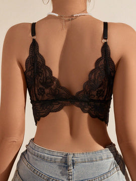 Sosten De Encaje Acolchado Y Sin Cables Para Mujeres (tallas Extendidas), Lenceria