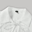 MOD Camisa Sin Mangas Para Mujer, Con Encaje De Colores Solidos Y Parches De Tela