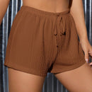 Shorts De Cintura Con Corbata Para Mujeres