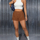 Shorts De Cintura Con Corbata Para Mujeres