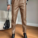 Pantalones ajustados de cintura con cordon para mujeres