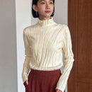 FRIFUL Sueter De Cuello Alto De Color Solido Para Mujer