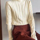 FRIFUL Sueter De Cuello Alto De Color Solido Para Mujer