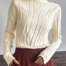 FRIFUL Sueter De Cuello Alto De Color Solido Para Mujer