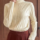 FRIFUL Sueter De Cuello Alto De Color Solido Para Mujer