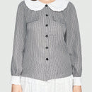 ROMWE Kawaii Camisa Dulce Y Encantadora Con Cuello Peter Pan