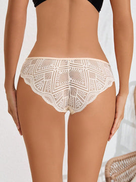Tangas Triangulares Ahuecadas De Encaje Para Mujer