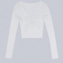 EZwear Sueter Con Dobladillo Irregular Y Detalle Circular Con Cuello En V Para Mujer