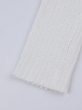 EZwear Sueter Con Dobladillo Irregular Y Detalle Circular Con Cuello En V Para Mujer