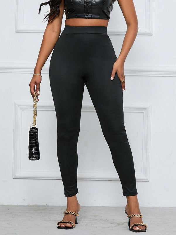 Pantalones Largos Ajustados Para Mujer
