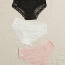 Conjunto De 3 Bragas De Encaje Floral - Lenceria
