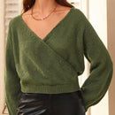 Frenchy Jersey para mujeres de manga murcielago cruzado