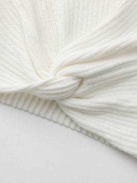 EZwear Sueter De Canale Con Dobladillo Retorcido Para Mujer