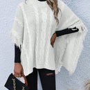 LUNE Jersey Tipo Poncho Con Borde De Borlas