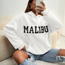 Ezwear sudadera informal con capucha y bolsillo con estampado de letras, para otono/invierno