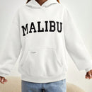 Ezwear sudadera informal con capucha y bolsillo con estampado de letras, para otono/invierno