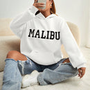 Ezwear sudadera informal con capucha y bolsillo con estampado de letras, para otono/invierno