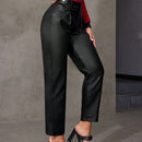 Prive Pantalones de de cintura alta de color liso para mujer
