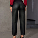 Prive Pantalones de de cintura alta de color liso para mujer