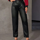 Prive Pantalones de de cintura alta de color liso para mujer