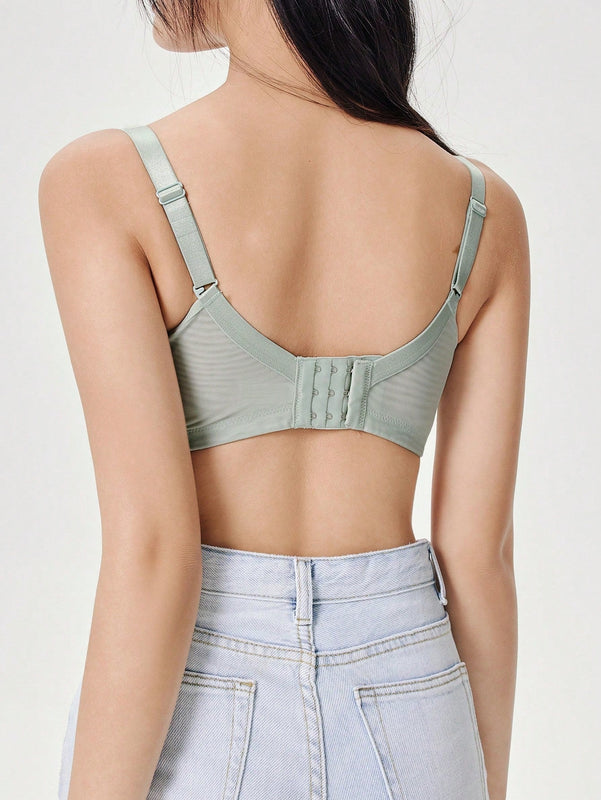 DAZY Sujetador Push-up De Sujecion Alta Con Aros Finos De Encaje