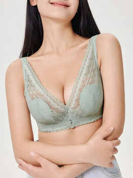 DAZY Sujetador Push-up De Sujecion Alta Con Aros Finos De Encaje