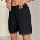 MOD Pantalones Cortos De Encaje De Patchwork Para Mujer