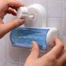 Portacepillos de dientes con ventosa, organizador de baño con tapa, accesorio para baño montado en la pared, 1 unidad