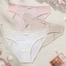 Panties Triangulares De Malla Con Parches Para Mujer