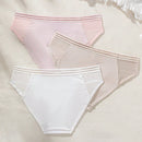 Panties Triangulares De Malla Con Parches Para Mujer