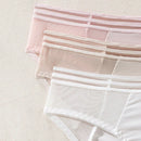 Panties Triangulares De Malla Con Parches Para Mujer