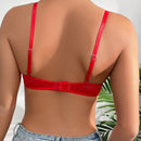 Ropa Interior De Encaje Para Mujer Con Brasier De Corazon (edicion Del Dia De San Valentin)