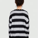 ROMWE Grunge Punk Sueter De Mujer A Rayas Con Estampado De Estrellas