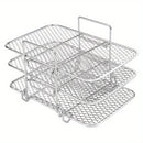 Rejilla para Freidora de Aire Ninja, Accesorios de Freidora de Aire de Doble Cesta Multinivel, Rejilla de Acero Inoxidable 304 para Asar, Rejilla de Cocina, Rejilla para Tostar para Horno