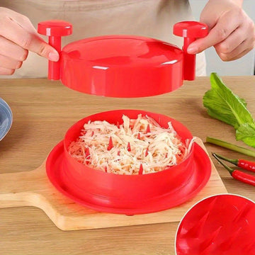 1pc Desmenuzador de pollo - Desmenuzador de carne de torsión con asa y base antideslizante, ideal para carne de res y pollo, material de plástico, no requiere batería, esenciales de cocina | Herramienta de cocina moderna | Plástico duradero