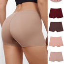 4 Piezas De Bragas Cortas Sin Costuras, Suaves Y Comodas Bragas De Cintura Baja