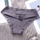 4 Piezas/set Bragas Triangulares Sin Costuras De Seda De Hielo Para Mujer, Con Elevacion De Gluteos Y Cintura Media Baja Transpirable