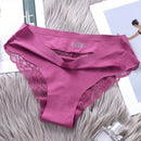 4 Piezas/set Bragas Triangulares Sin Costuras De Seda De Hielo Para Mujer, Con Elevacion De Gluteos Y Cintura Media Baja Transpirable