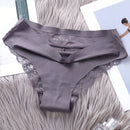 4 Piezas/set Bragas Triangulares Sin Costuras De Seda De Hielo Para Mujer, Con Elevacion De Gluteos Y Cintura Media Baja Transpirable