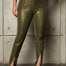SXY Pantalones De Leopardo Con Abertura Para Mujer