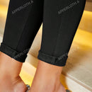Apperloth a pantalones termicos ultra elasticos de alta cintura con bolsillos inclinados, pantalones ajustados y con corte conico ideales para trabajo, comodos pantalones casuales de oficina